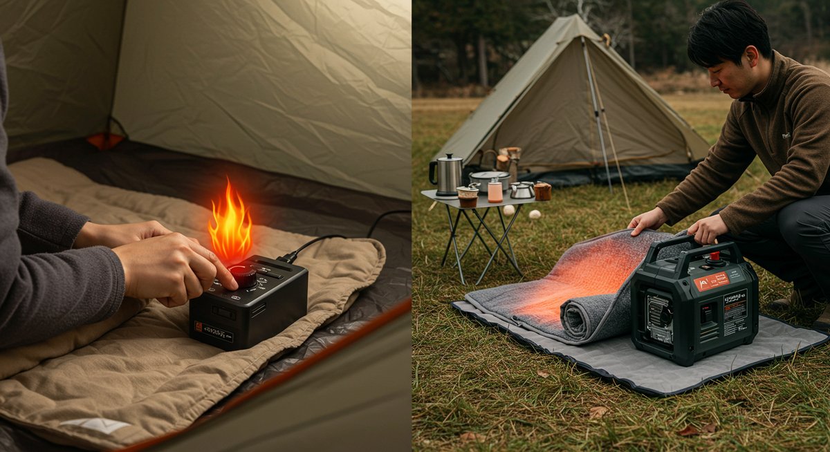 キャンプ ホットカーペット 電気毛布 どっち