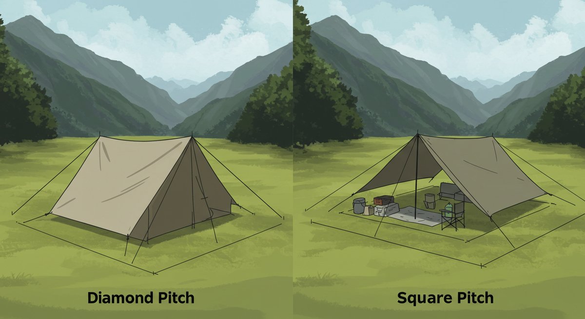 スクエアタープ ダイヤモンド張り