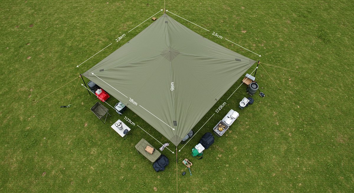 スクエアタープ ダイヤモンド張り