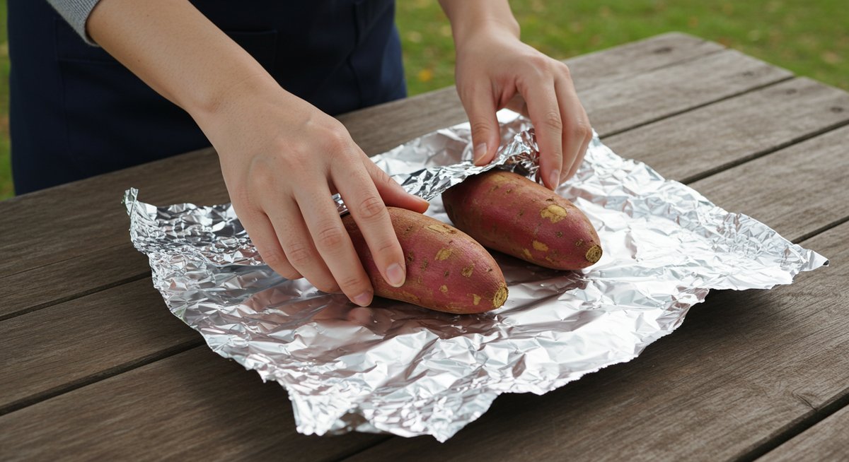 焚き火 焼き芋