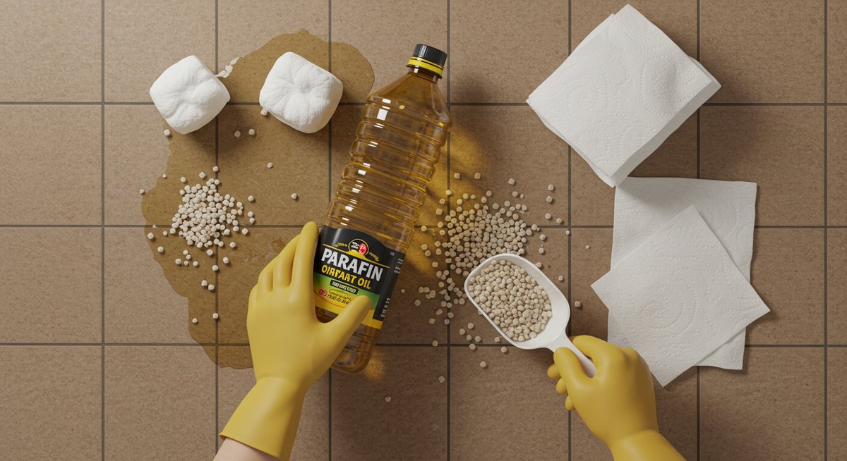 パラフィンオイル こぼした