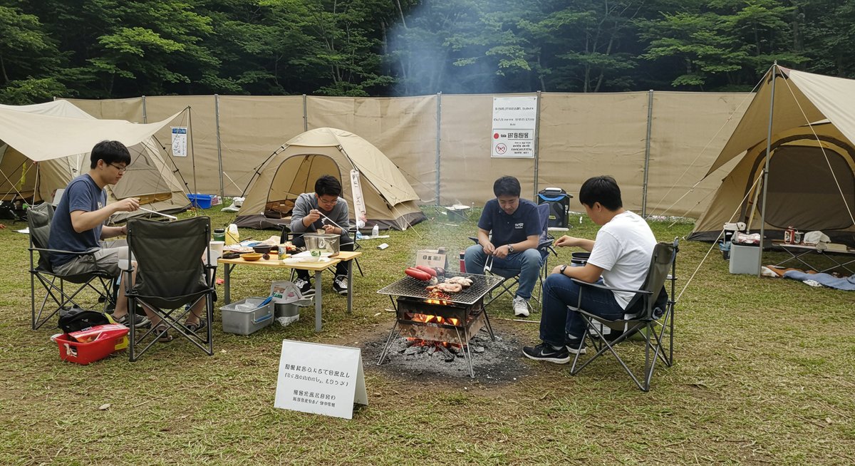 2ルームテント バーベキュー どこで