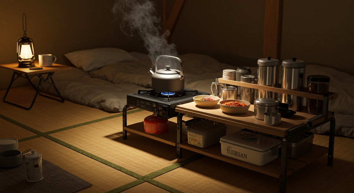 キャンプ お座敷スタイル 冬