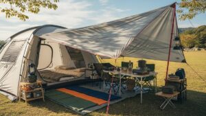 これだけで安心！ツールームテントとタープの快適レイアウト | カヌエスタ